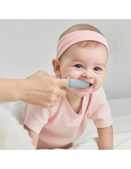 Cepillo de Dedo de Silicona BumbleBee para Bebés - 2 Unidades