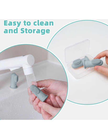 Cepillo de Dedo de Silicona BumbleBee para Bebés - 2 Unidades