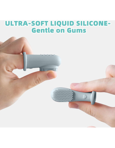 Cepillo de Dedo de Silicona BumbleBee para Bebés - 2 Unidades