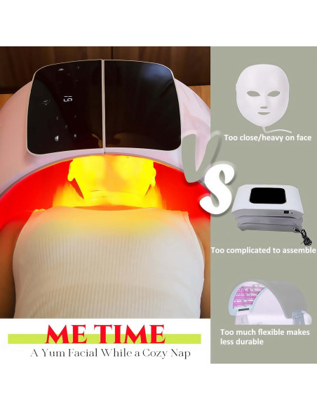 Máquina de Terapia Facial LED 7 Colores Arthaxi - Control por Voz