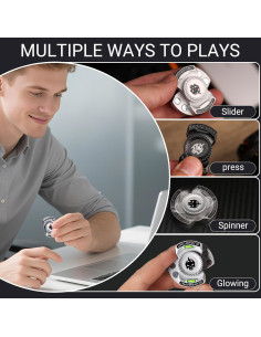 Juguete Antiestrés 3-en-1 Berotok - Spinner, Clicker y Deslizador 2