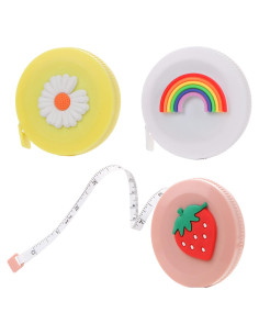 Paquete de 3 Cintas Métricas Retráctiles Cartoon 150 cm