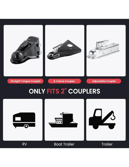 Cerradura de Enganche de Remolque RVSNAIL 2" Antirrobo