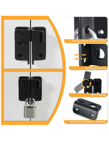 Juego de Pestillos Alise Flip Latch con Candado Acero Inoxidable