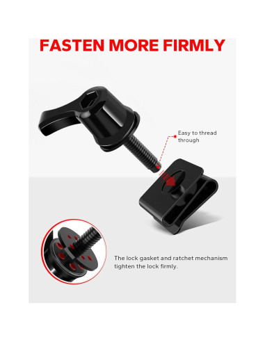 Kit de Tornillos de Montaje de Bolsa de Silla Amazicha - Antirrobo para Harley Davidson