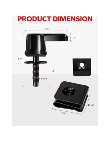 Kit de Tornillos de Montaje de Bolsa de Silla Amazicha - Antirrobo para Harley Davidson