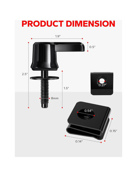 Kit de Tornillos de Montaje de Bolsa de Silla Amazicha - Antirrobo para Harley Davidson