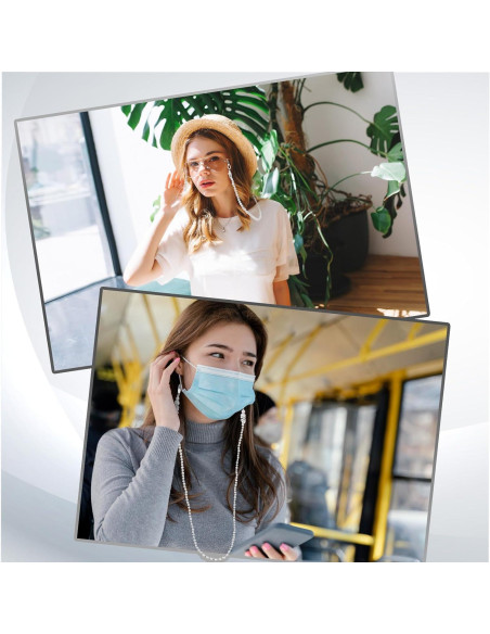 Cadena de Gafas de Perlas LIQWEI 75cm para Mujeres