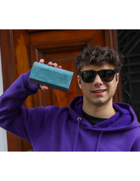 Estuche Doble para Gafas Triskel - PU Duro, Cierre Magnético