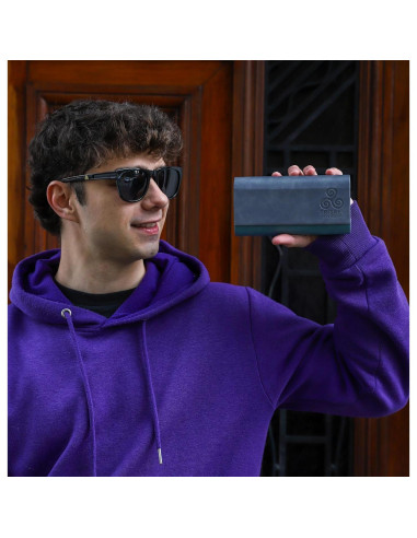 Estuche Doble para Gafas Triskel - PU Duro, Cierre Magnético