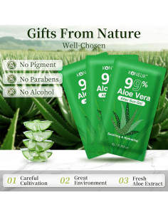 30 Paquetes Gel de Aloe Vera Puro 99% para Piel y Cabello 2