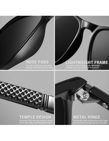 Gafas de sol polarizadas YDAOWKN UV para hombres - 57mm