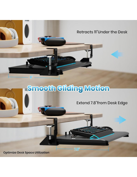 Bandeja de Teclado Grande Zontera 65 x 30 cm Ajustable