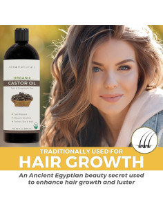 Aceite de Ricino Orgánico Viva Naturals 473 ml - Hidratante para Cabello y Piel 2