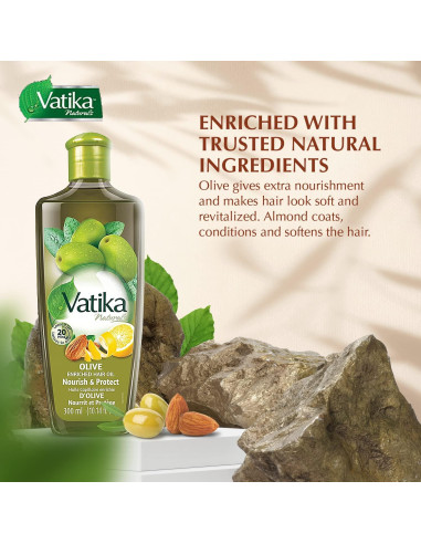 Aceite Capilar Vatika Naturals 900ml - Enriquecido con Aceituna