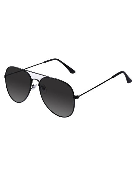 Gafas de sol aviador unisex metalicas negras para Halloween