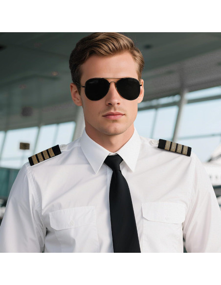 Gafas de sol aviador unisex metalicas negras para Halloween