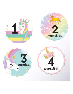 Calcomanías de Hitos y Meses Kenco Unicornio 24 Piezas