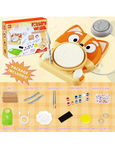 Torno de Alfarería Mini Innofans con Pedal y Arcilla Seca al Aire 2