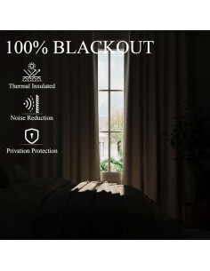 Cortina Opaca Plisada Aersas 178x267 cm Lino Natural Doble Capa 2