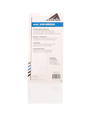 Mizerak Spider Bridge Head Negro para Billar - 9 Posiciones