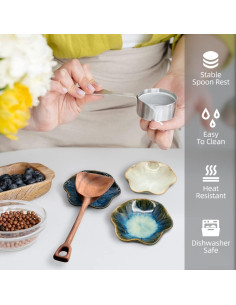 Soporte para Cucharas de Cerámica QZ Loto NO.1 3PCS Resistente 2