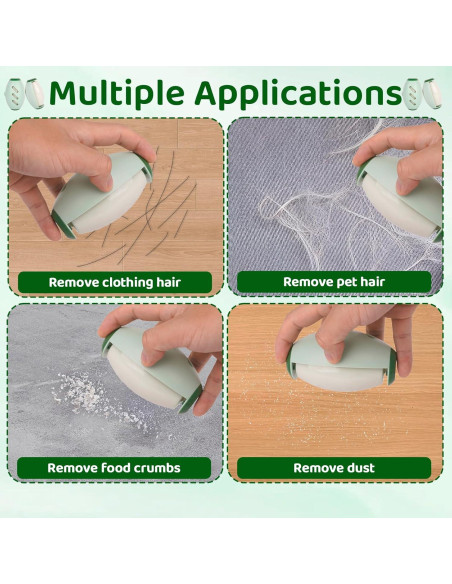 Rodillo Quitapelusas Reutilizable Beibunhn 2 Pcs Verde