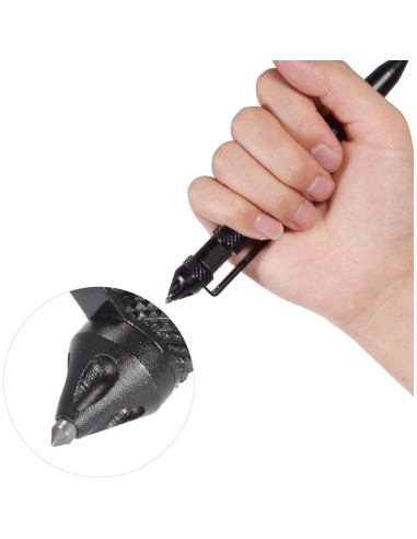 Bolígrafo Táctico WTDD T6-6061 Negro Multi-funcional