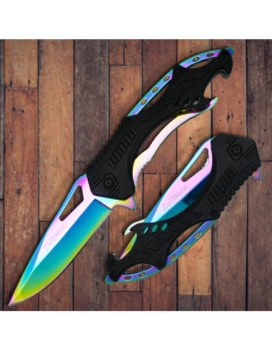 Cuchillo de bolsillo plegable ZulBozz 21.16 cm 440C aluminio