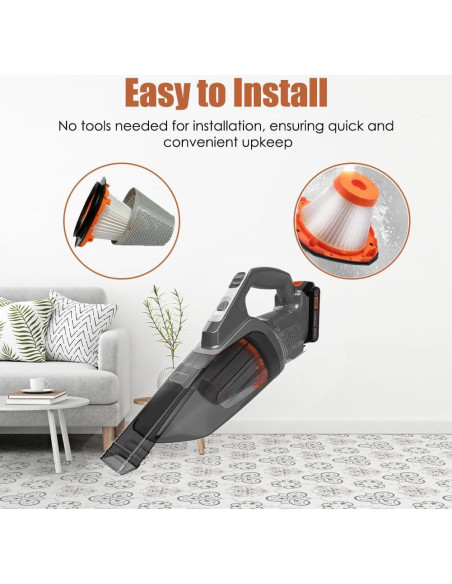 4 Filtros HEPA GIB cleaningtool GF15 para Aspiradora Black+Decker