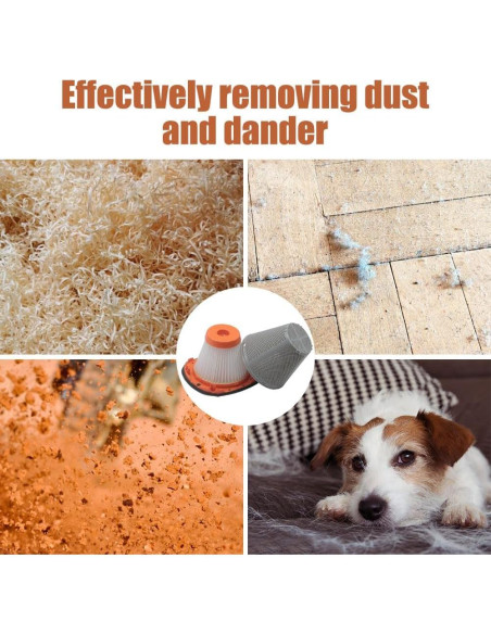 4 Filtros HEPA GIB cleaningtool GF15 para Aspiradora Black+Decker