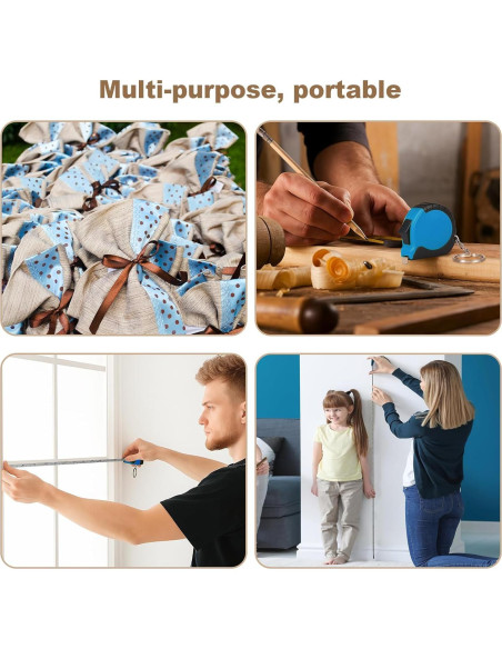 24 Cintas Métricas Retráctiles ZSCCXQ 100cm con Llavero