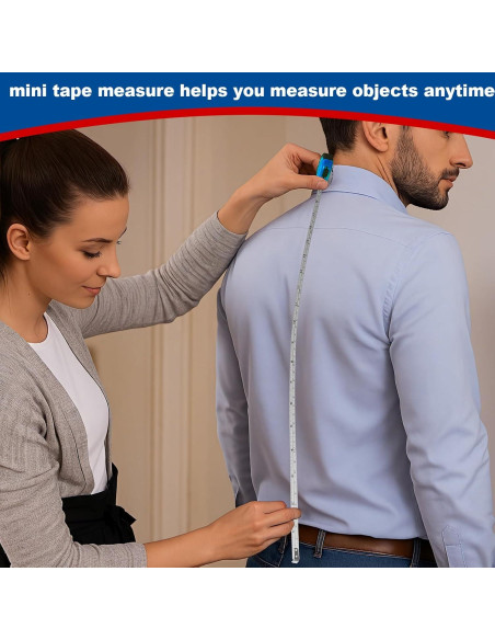 24 Cintas Métricas Retráctiles ZSCCXQ 100cm con Llavero