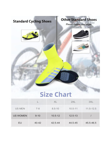 Cubiertas de Zapatos Sportneer Neopreno Impermeables XL