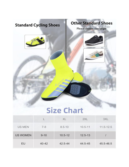 Cubiertas de Zapatos Sportneer Neopreno Impermeables XL