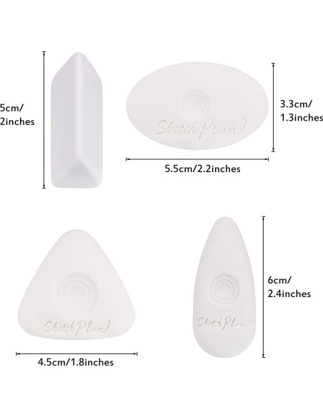 Borradores en Cubo Outus - 8 Piezas de Vinilo Blanco