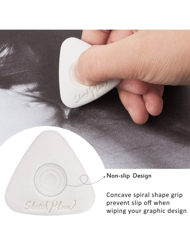 Borradores en Cubo Outus - 8 Piezas de Vinilo Blanco