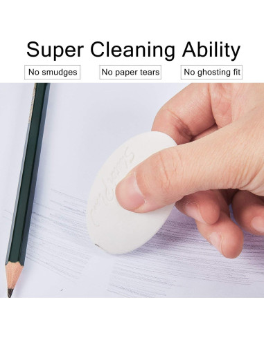 Borradores en Cubo Outus - 8 Piezas de Vinilo Blanco