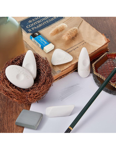 Borradores en Cubo Outus - 8 Piezas de Vinilo Blanco