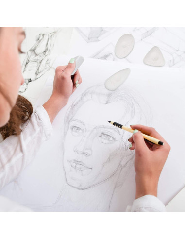 Borradores en Cubo Outus - 8 Piezas de Vinilo Blanco