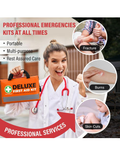 Kit de Primeros Auxilios SuccorWare 380 Piezas Compacto Naranja 2