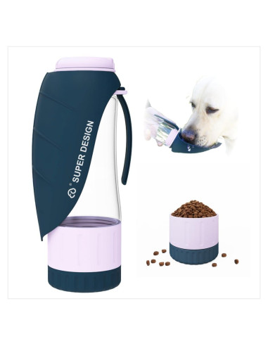 Botella de Agua Portátil para Perros SUPERDESIGN Azul 289g