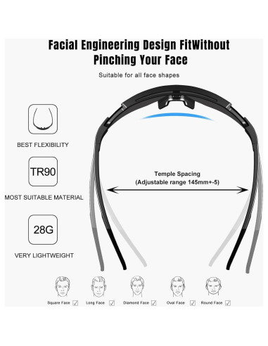 Gafas de sol deportivas AVV UV400 polarizadas para ciclismo
