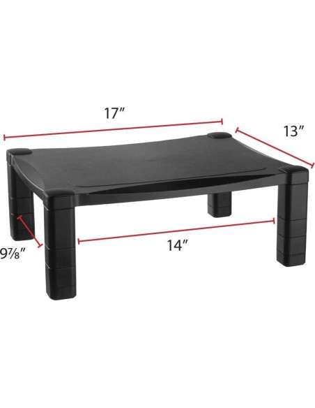 Soporte de Monitor Ajustable Kantek MS400, Negro, 1.4 kg