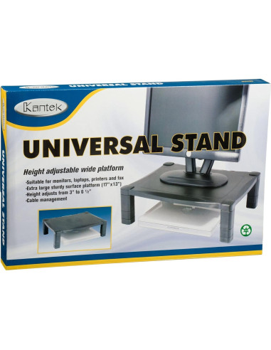 Soporte de Monitor Ajustable Kantek MS400, Negro, 1.4 kg