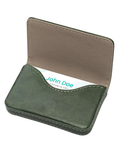 Billetera Bloqueadora RFID AIDEE Cuero Minimalista Verde