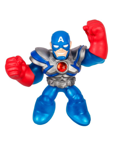 Figura de Acción Goo Jit Zu Capitán América Armadura Infinita 11.4 cm