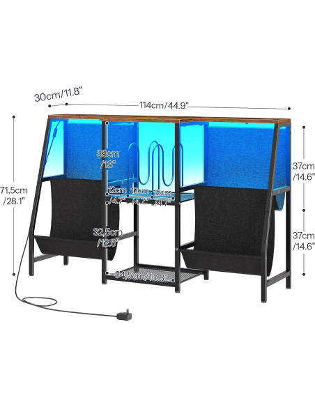 Mesa Soporte para Tocadiscos HOOBRO BF114DCJ01 con Luz LED