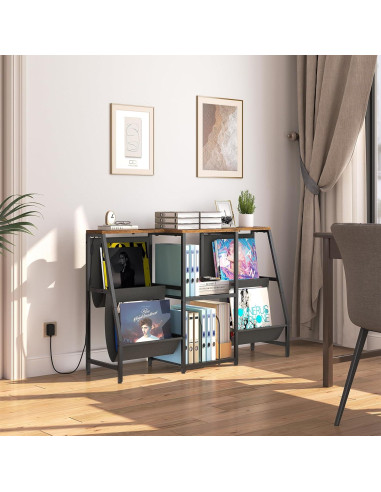 Mesa Soporte para Tocadiscos HOOBRO BF114DCJ01 con Luz LED