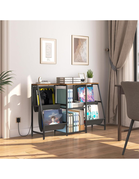 Mesa Soporte para Tocadiscos HOOBRO BF114DCJ01 con Luz LED